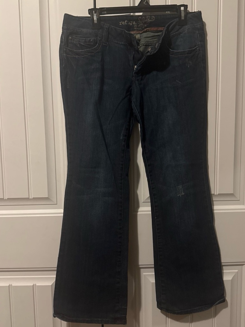 refuge Dark Blue Flare Jeans